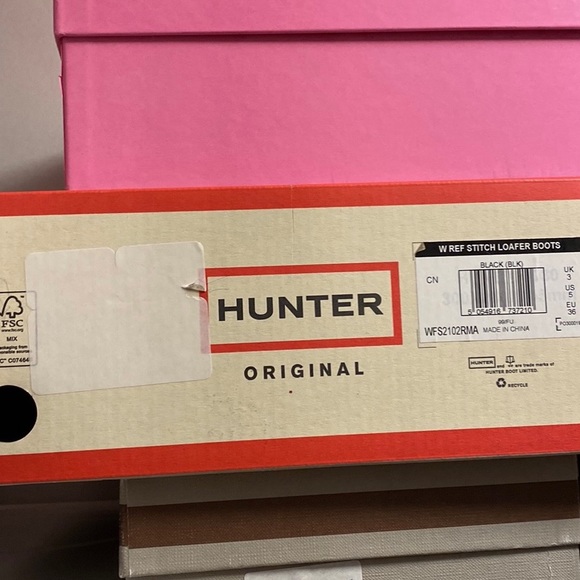 Hunter Refined Stitch Detail Rubber Loafer Ankle Boots - Picture 9 of 9